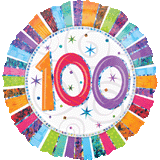 100 A Radiant Birthday 18" Foil balloon