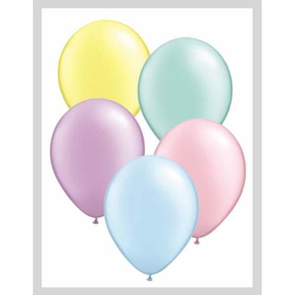 17"/40cm latex balloons Metallic/Pearl
