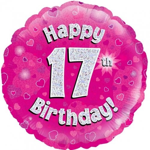 17th Birthday Pink 18" foil balloon