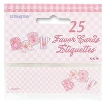 Baby Shower Favor Cards - Pink