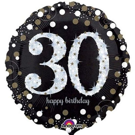 Sparkling Birthday 30th JUMBO 28" (71cm)  Anagram Foil
