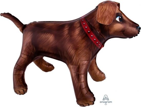 Anagram Foil Shape Golden Dog (91cm x 60cm)