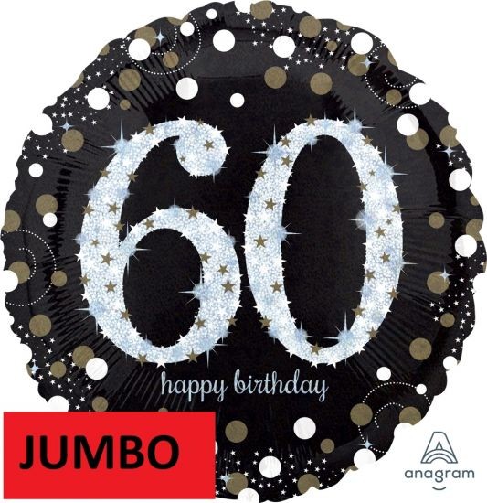 Sparkling Birthday 60th JUMBO 28" (71cm)  Anagram Foil