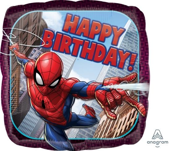 Spiderman Animated Birthday 18" Foil Balloon