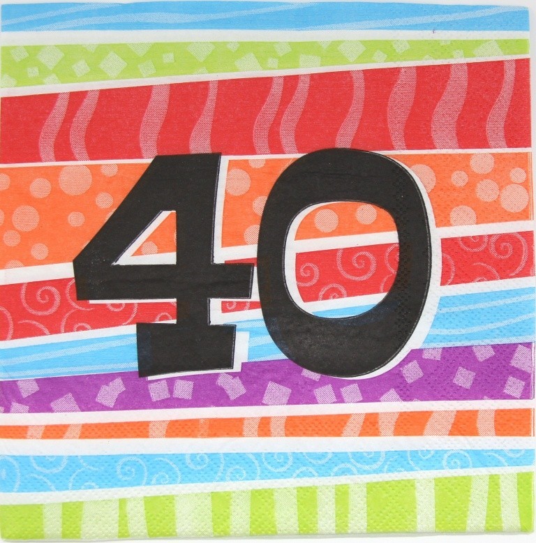40th birthday printed 2ply napkin P25