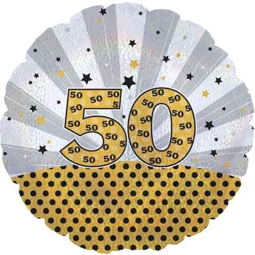 50th Birthday Dazzeloon 18" Foil balloon