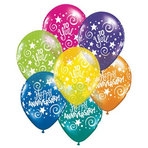 Happy Anniversary 28cm Printed Balloon 