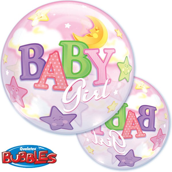 Baby Girl 22" Bubble Balloon