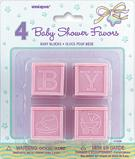 Baby Shower Favors - Blocks - Pink
