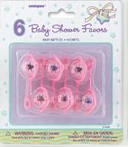 Baby Shower Favors - Rattles - Pink