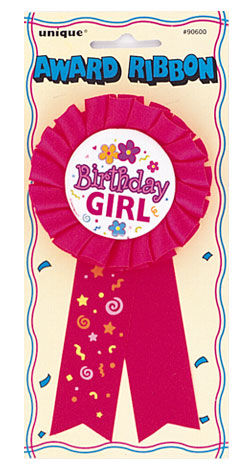 Birthday Girl Award Ribbon Badge