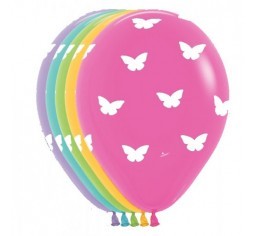 Butterfly Assorted 12"/30cm Printed Balloon 
