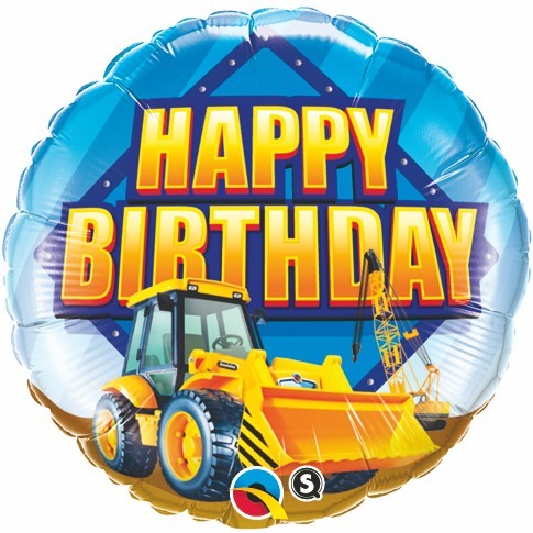 Construction Zone Birthday 18" Foil Balloon