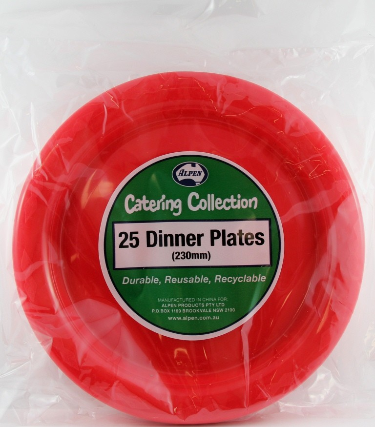 Dinner plate Pk25 Red