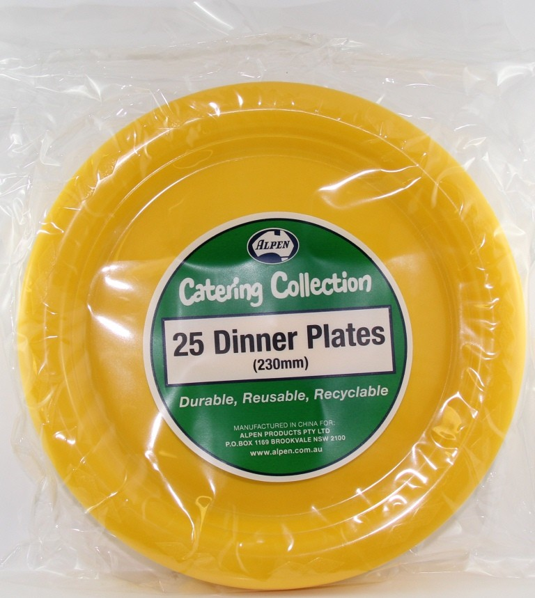 Dinner plate Pk25 Yellow