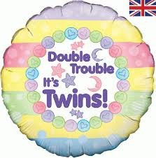 Double Trouble It's Twins 18" Foil Balloon