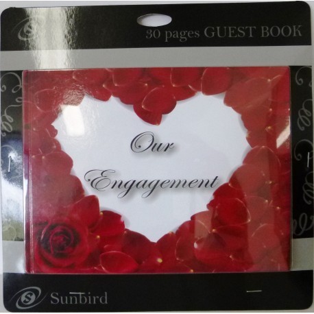 Engagement Roses Guest Book 30 pages