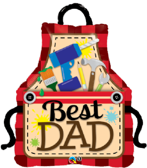 Best Dad Apron 33" Supershape Foil