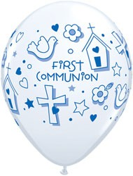 First Communion Blue 28cm Printed Balloon 