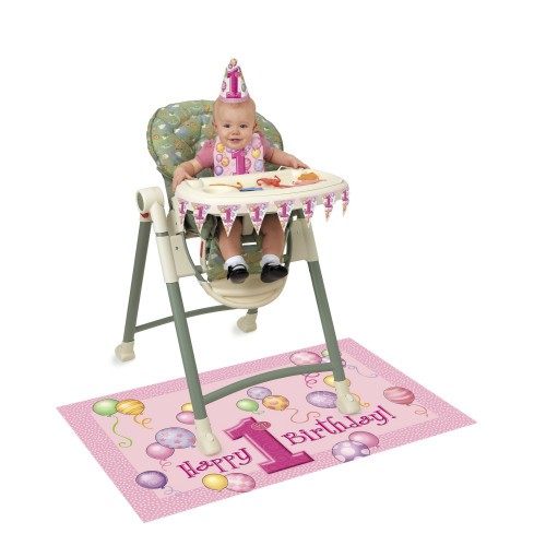 1st Birthday Girl's Highchair Decoration Kit