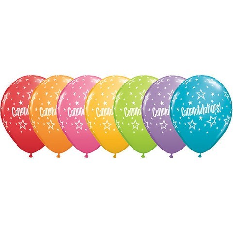 Congratulations 11" printed balloons