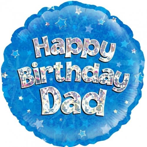 Happy Birthday Dad 18" foil balloon blue