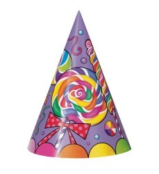 Candy Party Hats 8 pack balloons
