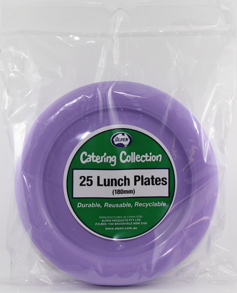Lunch Plate Pk25 Lavender