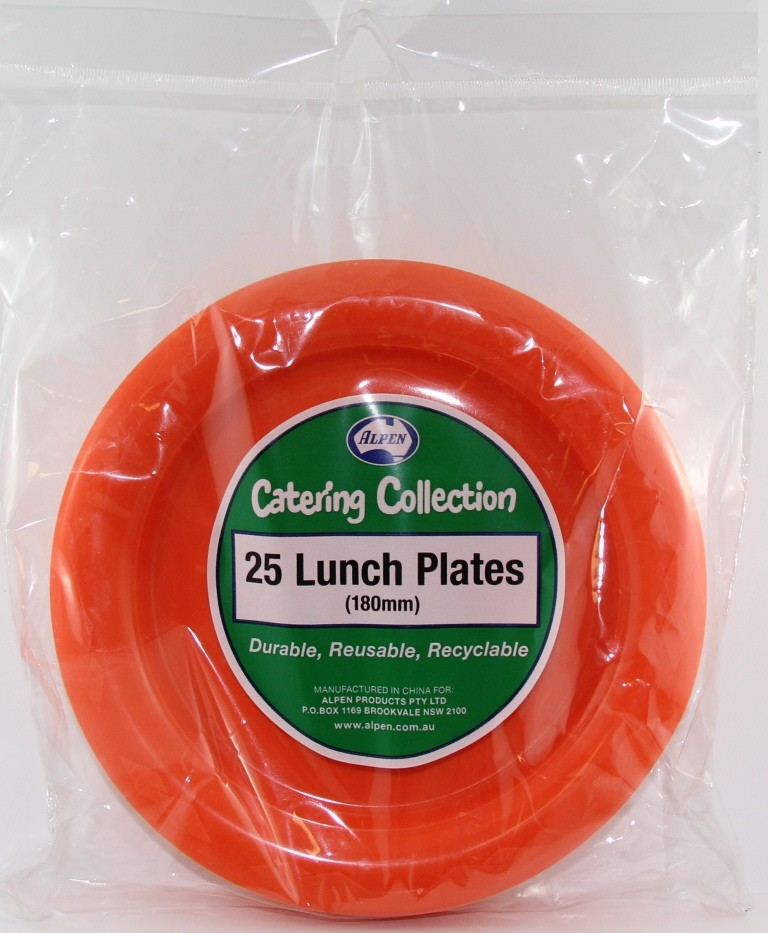 Lunch Plate Pk25 Orange