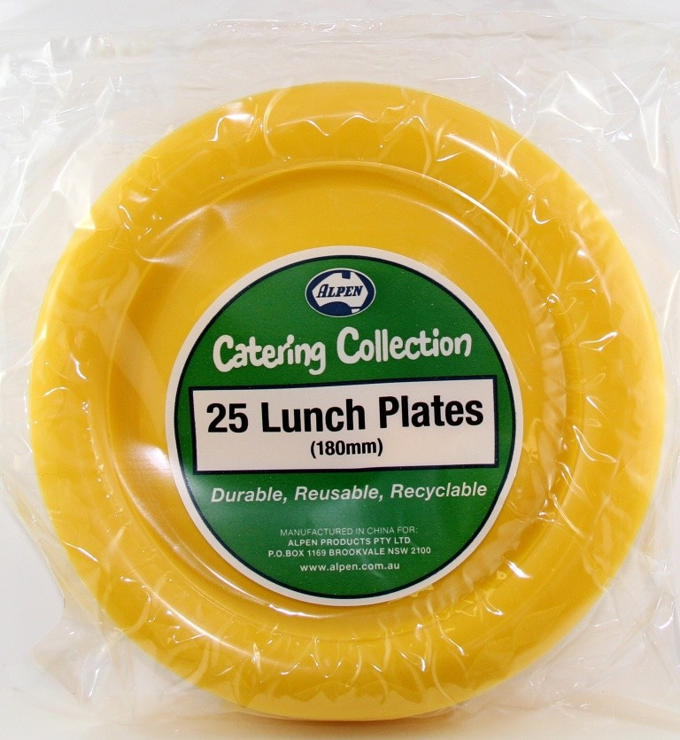 Lunch Plate Pk25 Yellow