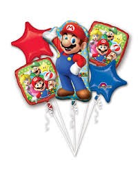 Mario Bros Balloon Bouquet