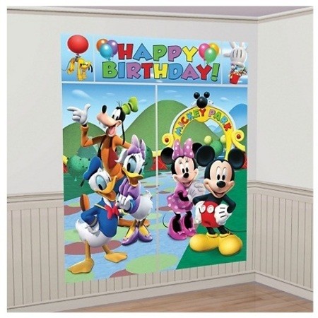 Mickey Mouse ClubHouse Giant Happy Birthday Scene Setter Wall Decorating Kit 