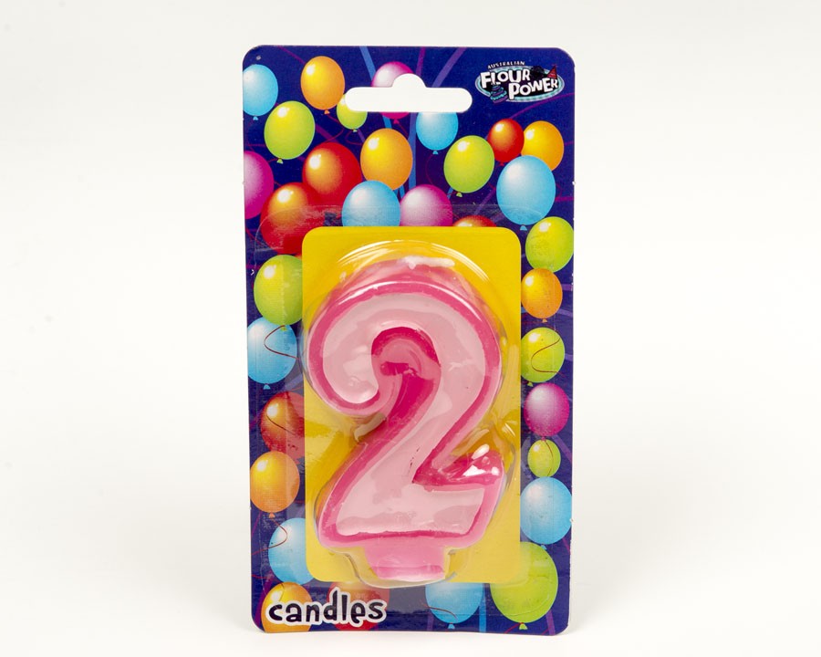 Number Candles 0-9 Blue, Pink & Gold