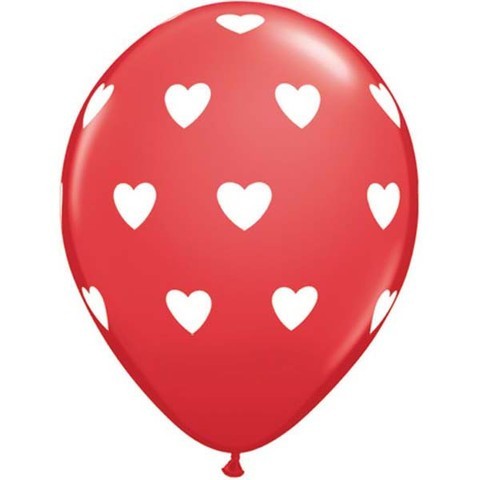 Big Hearts Red 16"/40cm Printed Balloon 