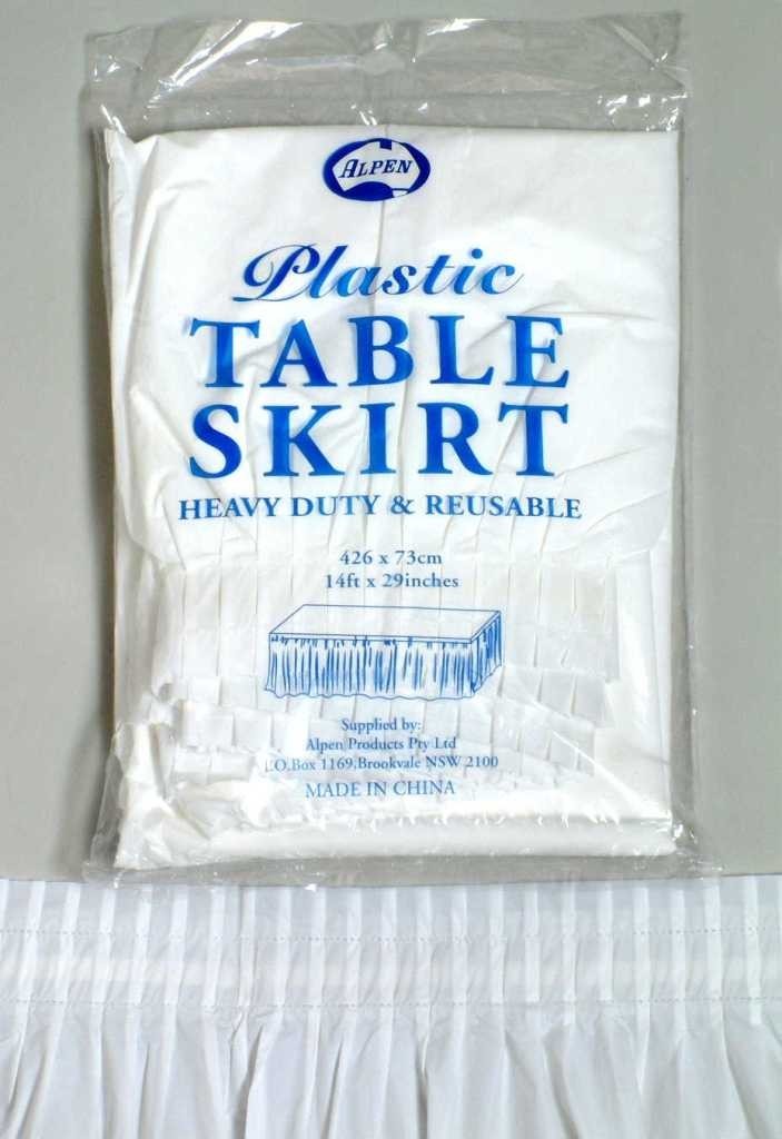 Table Skirt (426x73cm) White 