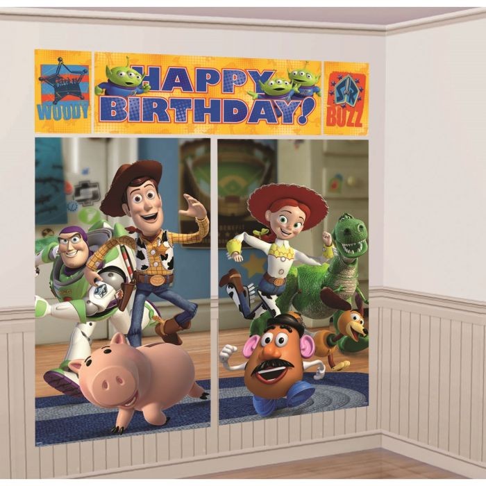 Toy Story Giant Happy Birthday Scene Setter Decorating Kit With Props