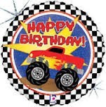 Monster Truck Happy Birthday 18" Foil Balloon