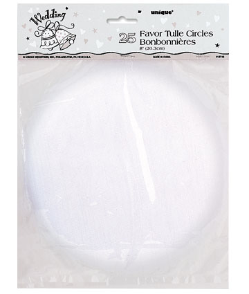 Favor Tulle Circles WHITE - 8