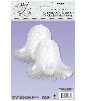 11" Honeycomb Bells - White