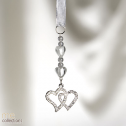 Bridal Charm - Heart diamante with glass beads