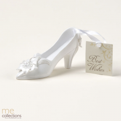 Bridal Charm - Slipper in Pearl with Tiger Lily