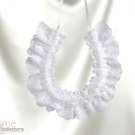 Horseshoe - White lace with pearls
