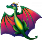 Mythical Dragon Qualatex Foil Shape 114cm