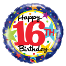 16th Birthday Stars 18" foil balloon