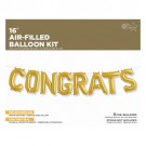 Congrats Gold 16" (Air-Fill) Easy Self Seal Kit