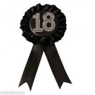 18 Rosette Badge Black