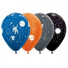  Metallic Outer Space 11"/28cm Printed Balloons