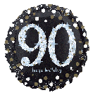 90th Sparkling Birthday 18" Foil balloon