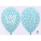 Baby Boy Pearl Blue 30cm Printed Helium Latex Balloon 