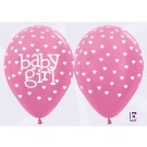 Baby Girl Pearl Pink 28cm Printed Balloon 